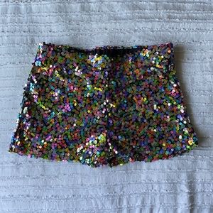 Rainbow Sequin Hot Pants 🌈